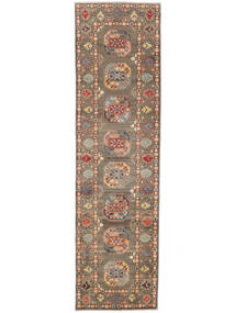 Kazak Fine Teppich 81X298 Läufer Braun/Orange Wolle, Afghanistan Carpetvista