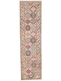 78X291 絨毯 オリエンタル カザック Fine 廊下 カーペット 茶色/ダークレッド (ウール, アフガニスタン) Carpetvista
