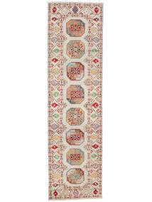  Kazak Fine Rug 82X301 Wool Brown/Beige Small Carpetvista