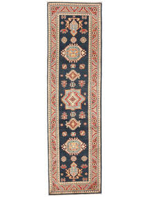  Oriental Kazak Fine Rug 82X295 Runner
 Brown/Black Wool, Afghanistan Carpetvista