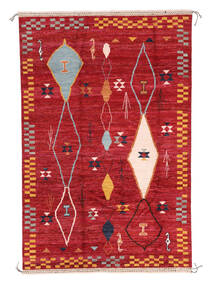  Moroccan Berber - Afghanistan 198X300 Tapete Lã Vermelho Escuro/Laranja Carpetvista