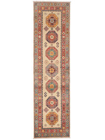 Kazak Fine Matot Matto 78X294 Käytävämatto Ruskea/Tummanpunainen Villa, Afganistan Carpetvista