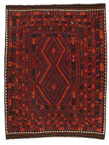  235X299 Kelim Maimane Matot Matto Musta/Tummanpunainen Afganistan Carpetvista