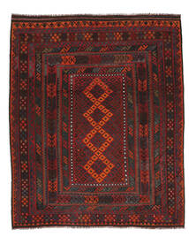 204X263 Alfombra Oriental Kilim Maimane Negro/Rojo Oscuro (Lana, Afganistán) Carpetvista