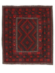 235X285 Kelim Maimane Teppich Orientalischer Schwarz/Dunkelrot (Wolle, Afghanistan) Carpetvista