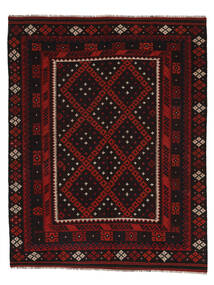  Oriental Kilim Maimane Rug 203X261 Black/Dark Red Wool, Afghanistan Carpetvista