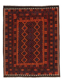 209X279 Kelim Maimane Teppich Orientalischer Schwarz/Dunkelrot (Wolle, Afghanistan) Carpetvista