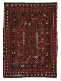 209X295 Tapete Kilim Maimane Oriental Preto/Vermelho Escuro (Lã, Afeganistão) Carpetvista