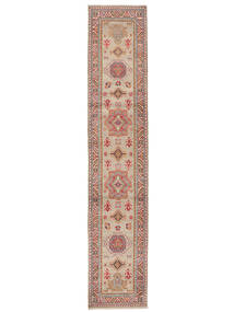 78X397 Tapete Oriental Kazak Fine Passadeira Castanho/Vermelho Escuro (Lã, Afeganistão) Carpetvista