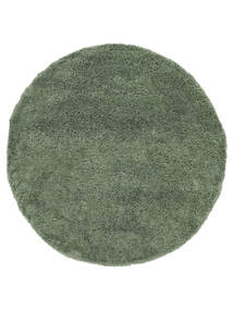  Kids Rug Shaggy Ø 100 Comfy Green Round Small