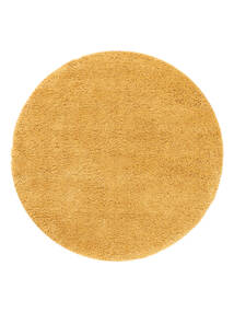  Kids Rug Shaggy Ø 100 Comfy Yellow Round Small