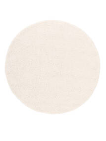  Kids Rug Shaggy Ø 100 Comfy Off White Round Small