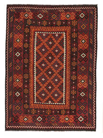 198X273 Tapete Kilim Maimane Oriental Preto/Vermelho Escuro (Lã, Afeganistão) Carpetvista