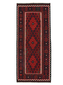 84X192 Koberec Kelim Maimane Orientální Běhoun Černá/Tmavě Červená (Vlna, Afghánistán) Carpetvista
