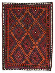  182X244 Kilim Maimane Rug Black/Dark Red Afghanistan Carpetvista