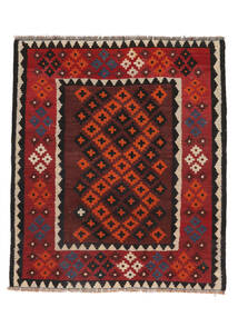  98X113 Kelim Maimane Matot Matto Musta/Tummanpunainen Afganistan Carpetvista