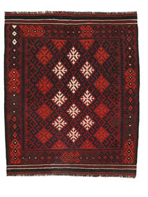  Kilim Maimane Rug 104X125 Wool Black/Dark Red Small Carpetvista