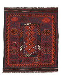 97X108 Kilim Maimane Rug Oriental Black/Dark Red (Wool, Afghanistan) Carpetvista