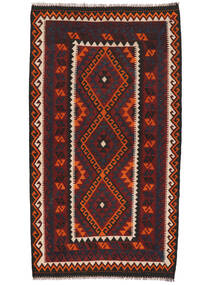  103X187 Kelim Maimane Matot Matto Musta/Tummanpunainen Afganistan Carpetvista