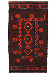 103X194 Alfombra Kilim Maimane Oriental Negro/Rojo Oscuro (Lana, Afganistán) Carpetvista