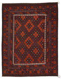230X297 Tappeto Kilim Maimane Orientale Nero/Rosso Scuro (Lana, Afghanistan) Carpetvista