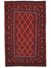  Kilim Maimane Rug 260X405 Wool Black/Dark Red Large Carpetvista