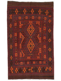 210X351 Kilim Maimane Rug Oriental Black/Dark Red (Wool, Afghanistan) Carpetvista