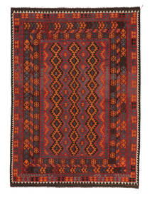 絨毯 オリエンタル キリム マイマネ 202X278 ブラック/ダークレッド (ウール, アフガニスタン)
