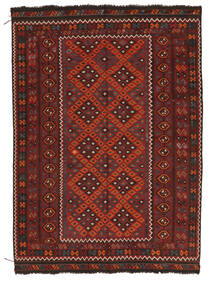 202X282 Kilim Maimane Rug Oriental Black/Dark Red (Wool, Afghanistan) Carpetvista
