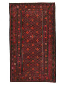  Orientalischer Kelim Maimane Teppich 284X488 Schwarz/Dunkelrot Großer Wolle, Afghanistan Carpetvista