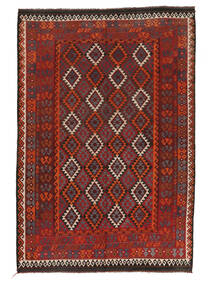Kelim Maimane Teppich 207X305 Dunkelrot/Schwarz Wolle, Afghanistan Carpetvista