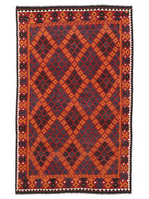 Kilim Maimane Rug 245X393 Dark Red/Black Wool, Afghanistan Carpetvista