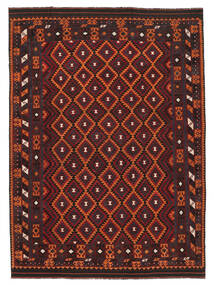 258X368 Dywan Orientalny Kilim Maimane Czarny/Ciemnoczerwony Duży (Wełna, Afganistan) Carpetvista