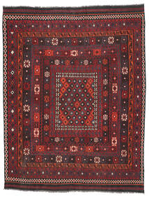 226X273 Tapete Oriental Kilim Maimane Preto/Vermelho Escuro (Lã, Afeganistão) Carpetvista