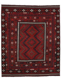 244X295 Kelim Maimane Teppe Orientalsk Svart/Mørk Rød (Ull, Afghanistan) Carpetvista