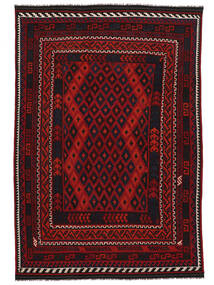 240X355 Χαλι Κιλίμ Μαιμανε Ανατολής Μαύρα/Σκούρο Κόκκινο (Μαλλί, Αφγανικά) Carpetvista