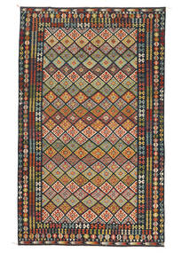Tapis Kilim Afghan Old Style 296X488 Noir/Marron Grand (Laine, Afghanistan)