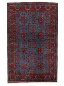 124X195 Tapete Kunduz Oriental Preto/Vermelho Escuro (Lã, Afeganistão) Carpetvista