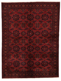 152X202 絨毯 Kunduz オリエンタル ブラック/ダークレッド (ウール, アフガニスタン) Carpetvista