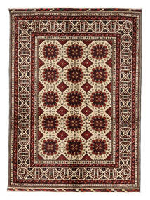 141X190 Kunduz Rug Oriental Black/Brown (Wool, Afghanistan) Carpetvista