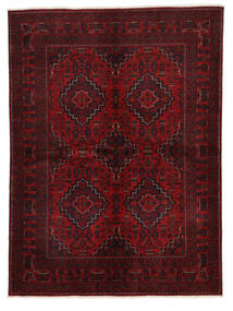  176X237 Kunduz Rug Black/Dark Red Afghanistan Carpetvista