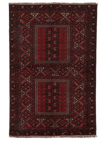 156X241 Kunduz Teppe Orientalsk Svart/Mørk Rød (Ull, Afghanistan) Carpetvista