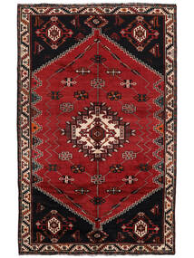 159X250 Dywan Sziraz Orientalny Czarny/Ciemnoczerwony (Wełna, Persja/Iran) Carpetvista