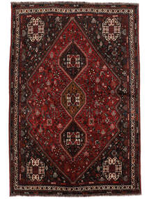 178X267 Tapete Oriental Ghashghai Fine Preto/Vermelho Escuro (Lã, Pérsia/Irão) Carpetvista