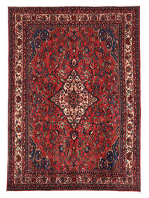 絨毯 ハマダン シャフバフ 210X297 黒/深紅色の (ウール, ペルシャ/イラン)