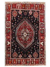 157X249 Tappeto Orientale Ghashghai Fine Nero/Rosso Scuro (Lana, Persia/Iran) Carpetvista