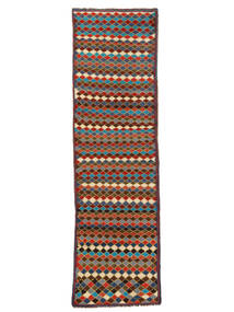 Moroccan Berber - Afghanistan 67X238 Wool Rug Dark Red/Black Small Carpetvista