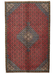 155X245 Alfombra Ardabil Oriental Rojo Oscuro/Negro (Lana, Persia/Irán) Carpetvista