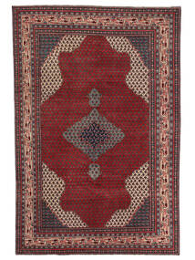 219X325 Tapete Oriental Sarough Mir Vermelho Escuro/Preto (Lã, Pérsia/Irão) Carpetvista