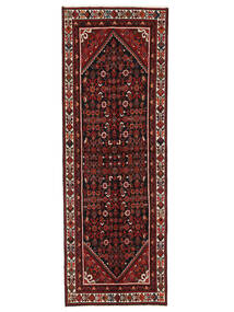  Hamadan Rug 95X269 Persian Wool Black/Dark Red Small Carpetvista